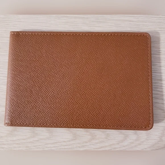 Louis Vuitton Brown Leather Card Holder ID Wallet Case - Picture 3 of 11